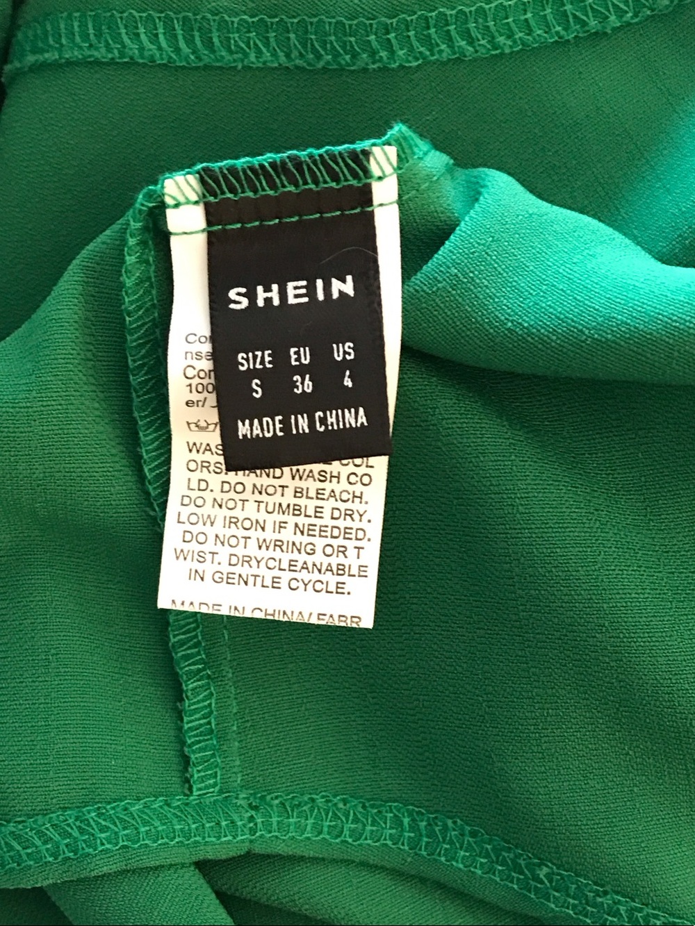 SHEIN Green Ruffle Sleeve Button-Front Blouse - Picture 2 of 4